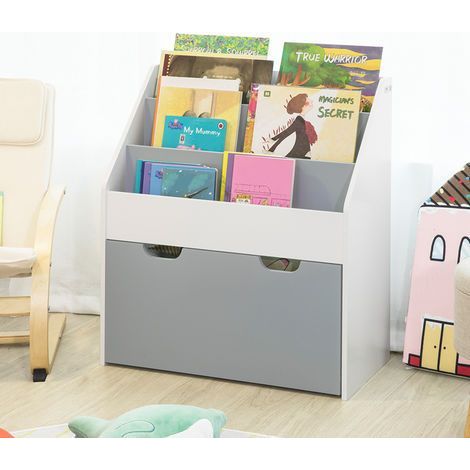 SoBuy Libreria montessoriana per Bambini Scaffale portagiochi Portariviste L63P30A70 cm KMB17-HG
