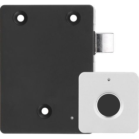 Serrures de Porte D'armoire lectroniques en Alliage D'aluminium Serrure D'empreinte Digitale Intelligente Rechargeable USB pour Fournitures de Meubles de Maison et de Bureau(Ruban carr) (1/5)