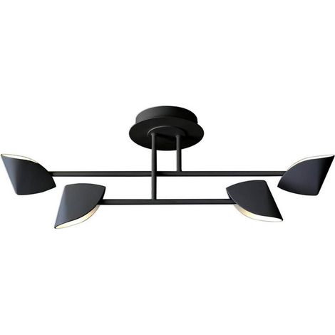 Plafonnier design, Plafonnier design Capuccina 4L - Mantra Noir en Metal, MANTRA (1/5)