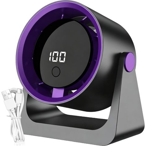 Ventilateurs à pince avec affichage numérique — Circulateurs d'air compacts (5,59 x 5,98 po) — Souffleurs de table portables à angle réglable — Dispositifs de refroidissement offrant un flux d'air per (1/5)