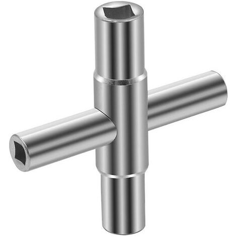 4 en 1 Argent Clé Croix Robinet Clé Salle De Bains Clé 1pc Argent 89cm (1/5)