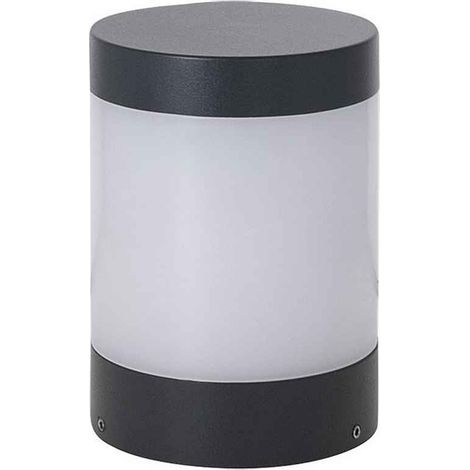 lampada da parete bugio ip54 1x7w led 340lm 6500k h.14xd.10cm alluminio+pc antracite (1/2)