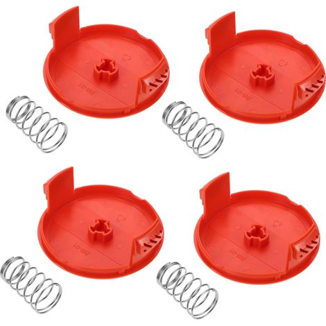4 Ensembles Couvercles de Bobine de Remplacement pour Débroussailleuse de Accessoires Ressorts Compatible Tondeuses à Gazon Outils de Jardinage (1/4)
