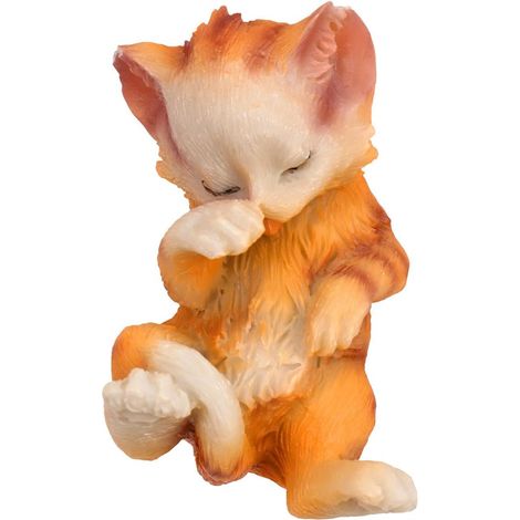 Aimants et Amovibles Orange en Résine Autocollants de Réfrigérateur de Chaton Réaliste Décoratifs pour Porte Métallique Cuisine ou Bureau (1/5)