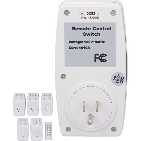 Kit d'alimentation sans fil avec télécommande, prise et interrupteur, éclairage, 1200 W, prise standard américaine 120 V (1/5)