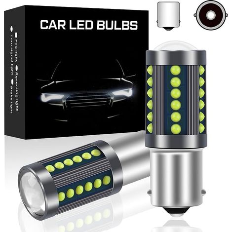 2pcs White 1156 BA15S LED Bulbs P21W Reverse Light 36SMD Upgrade Chips COB 500LM LED Reverse Light Position Parking Light for Car Vehicle 12V (1/5)