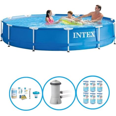Intex Piscine Tubulaire Ronde - 366x76 cm - 4-pièces S22458 (1/5)