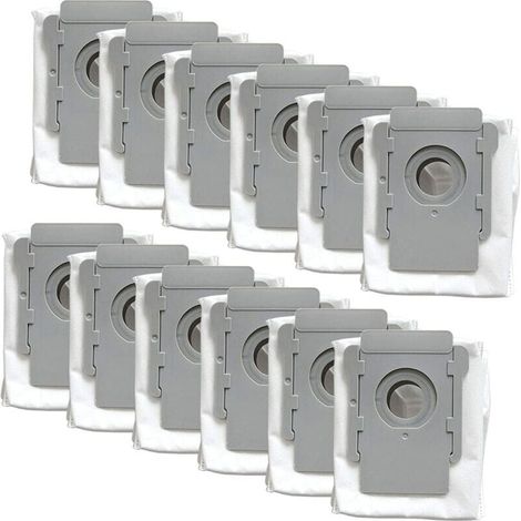 12 pièces de sac d'aspirateur pour iRobot Roomba i & s series i7(7150) i7+ i7Plus(7550) s9(9150) s9+ s9 Plus (9550, 955020) robot aspirateur avec base de nettoyage sac poubelle automatique (1/5)