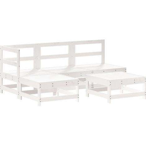 Maison Exclusive - Juego de sofás de jardín 5 piezas madera maciz (1/5)