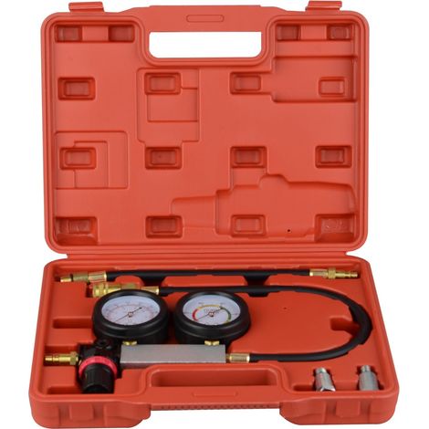 Kit per il test di tenuta dei cilindri, strumento per il test di tenuta dei motori a benzina, doppi manometri, set per il test di tenuta della compressione (1/5)