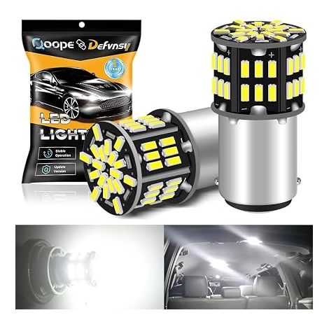 BA15D 1142 LED Bulb, 6000K White 500LM Double Contact Bulbs, 12V Indoor Bulb for Caravan Lighting, Garden Lighting, Boat Lighting (Pack of 2) (1/5)