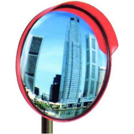 Vigor 798050 Specchio Parabolico Infrangibile con Visiera Diametro 50 cm Attacchi Universali Palo 60 mm (1/2)