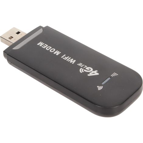 Routeur WiFi 4G 150 Mbps, emplacement pour carte SIM, compatible avec 10 appareils, USB Plug and Play, modem WiFi USB 4G LTE pour bureau, voyage et maison (noir). (1/5)