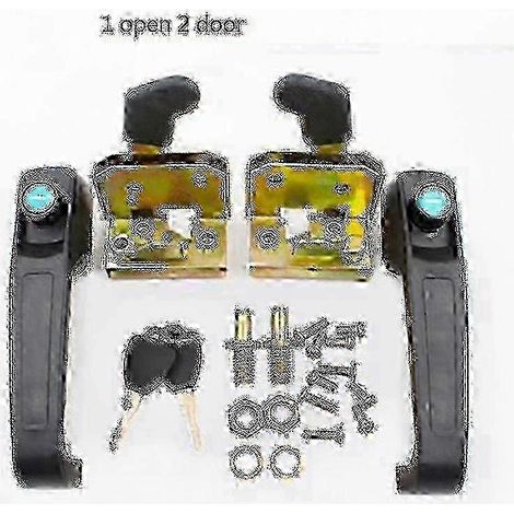 Poignée de porte métallique verrouillable universelle pour chariot élévateur et tracteur, type 502, référence g20241919419 (1/4)
