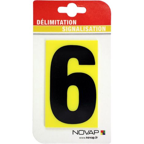 N°6 - 50x30mm magnétique Jaune/Noir - 4345154