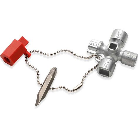 KNIPEX 00 11 02 Llaves para armarios de control para armarios y sistemas de paso estándar 44 mm
