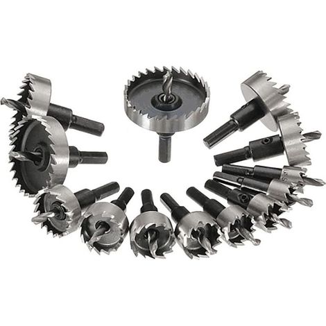 Lot De 13 Scies-Cloches En Métal De 16 À 53 Mm En Acier Tungstène, Kit D'outils De Découpe Pour Acier Inoxydable, Fer, Plaque De Cuivre, Bois (1/5)