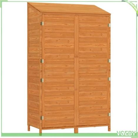 Remise de jardin en bois - FAFEICY - 152193 - Bois de sapin massif - 102 x 52 x 174,5 cm - Marron (1/5)