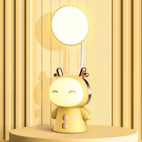 Lampe de bureau LED lampe de lecture USB rechargeable veilleuse de sommeil lampe de bureau jaune citron (1/4)