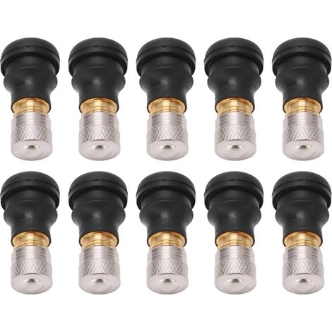 10 Pièces Valve de Pneu Tubeless pour Trottinette Électrique 2 cm Longueur Adaptée au Trou de 9 mm Compatible avec M365 Pro (1/5)
