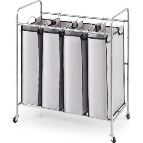 Panier à Linge Mobile 76 - 5x41x86 5 cm Chariot Linge Sale avec 4 (1/5)