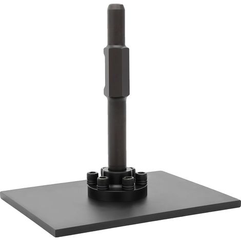 Rüttelplatte, robuste Bauweise, freistehendes Design, schwarz