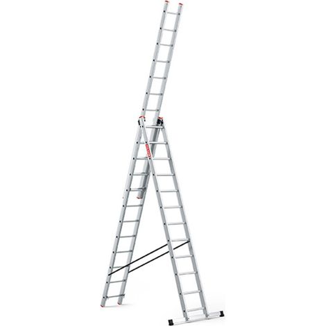 Échelle aluminium professionnelle 3x12 multifonction 150 kg