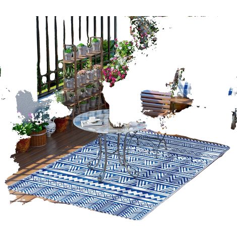 Tapis d'extérieur, Design réversible, Résistant aux UV, MULTI (1/2)