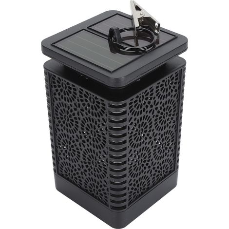 Ortviai Lanterne solaire extérieure avec flamme LED vacillante, étanche IP65, pour jardin, terrasse et allée (1/5)