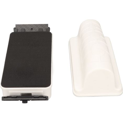 Brosse magnétique pour aquarium à double lame, aimant puissant, auto-flottante, ergonomique, grattoir magnétique pour algues, blanche (1/5)
