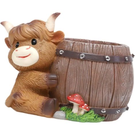 Ornement de pot de fleurs mignon en forme de vache, design (1/5)