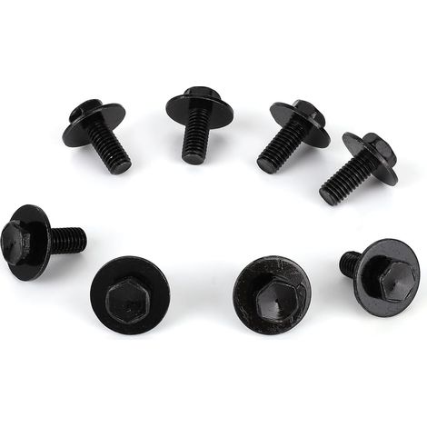 8 Boulons 9008011373/90080-11373 Plaque Antidérapante Couvercle, Boulons Acier Carbone Noir Plaque Protection Couvercle Pare-Éclaboussures Compatibles avec 90080-11373 Traverse Suspension (1/5)