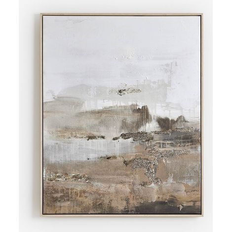 SKLUM Dekoratives Gemälde 80x100 cm handgemalt auf Leinwand Rovik Natürliche Farben                                   (1/5)