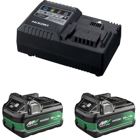 Power Set HIKOKI UC18YSL3WHZ (2 x 5,0Ah/2,5Ah + UC18YSL3)