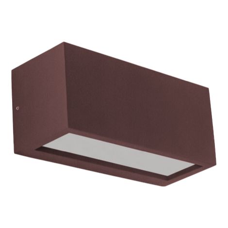 APPLIQUE REVERSO BIDIREZIONALE IP65 COLORE RUGGINE CORTEN CENTURY ATTACCO E27 (1/3)