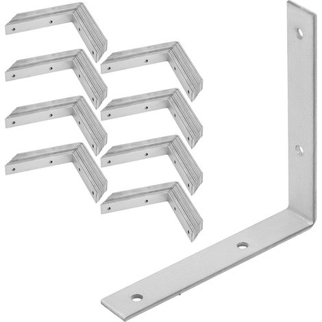 Conector angular para carpintería KOTARBAU® de acero inoxidable galvanizado de 125 x 125 x 20 mm, juego de 100 unidades.