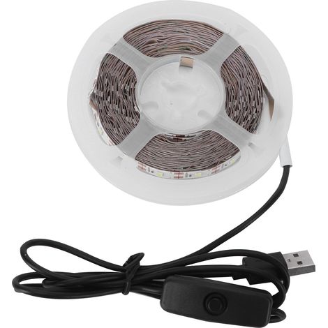 Ruban LED 5V pour meuble, éclairage TV USB, décoration intérieure lumière blanche (1/5)