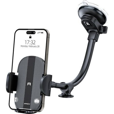 Car Phone Holder for Windshield - Stronger Suction Cup - Car Dashboard Phone Mount - Compatible with iPhone 14/13/12 Pro Max, Samsung S22 and More (1/5)