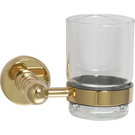 JTP Grosvenor Tumbler Holder - Clear/Polished Gold (1/2)
