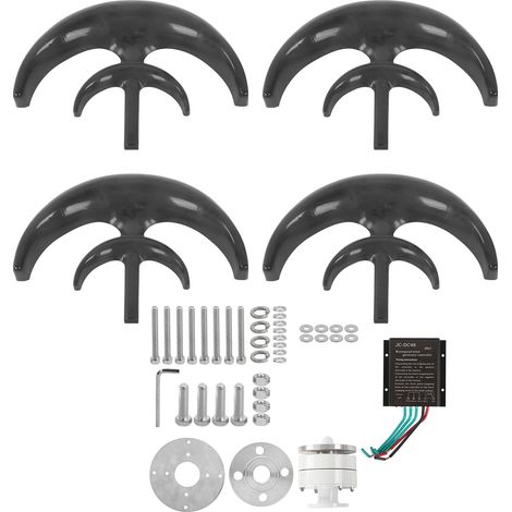 Éolienne 800W 4 pales Générateur AC Moteur Kit Double Couche Lanterne Noire 48V Solaire Système (1/5)