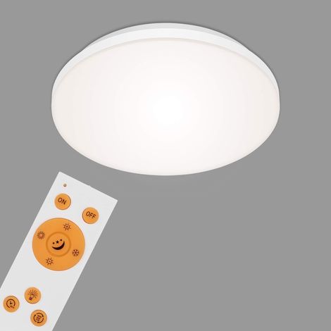 Panneau LED, plafonnier LED à intensité variable, sans cadre, contrôle de la température de couleur, télécommande incluse, 12 Watt, 1.600 Lumen, blanc, Ø 30cm (1/5)