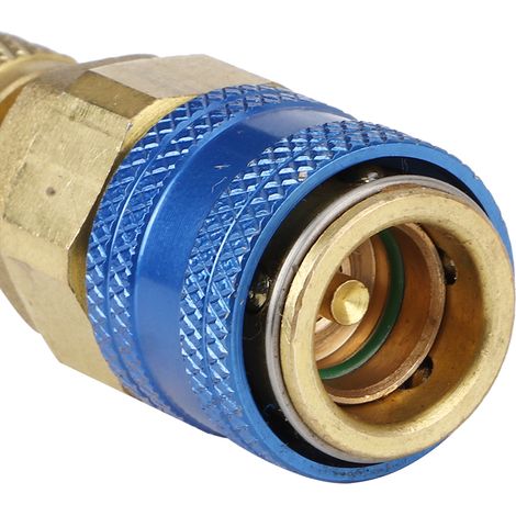 Tuyau de recharge de réfrigérant R134A pour climatisation automobile avec adaptateur pour manomètre - Outil de réparation (1/5)