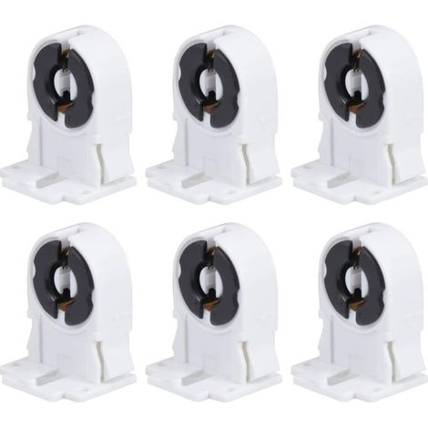 20 Pcs Support de Lampe Fluorescente Vis Type T8 / G13 Support de Lampe Non Shunté Pierre Tombale Remplacement de La Douille pour Tube Fluorescent à LED (1/5)