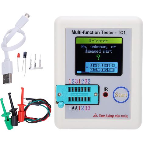 Testeur De Transistors - Écran Tft Couleur 8 Pouces - Détection Automatique Npn Pnp Mosfet Diode Condensateur Résistance - Batterie Rechargeable 4000 Mah - 1 Pièce (1/5)