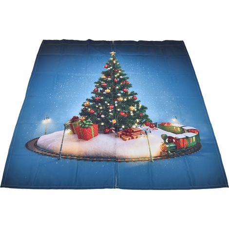Voilage de Noël 19, rideau occultant 3D numérique haute qualité, motif créatif personnalisé 170x200cm (1/5)