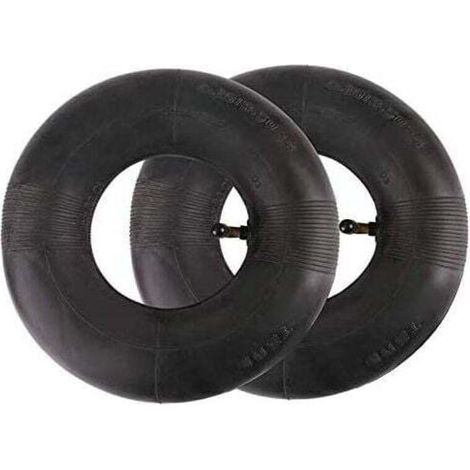 Cámara de aire para cortacésped - 2 piezas Serie 4.10/3.50-4 pulgadas para carretilla, XU, carrito, carrito manual, jardín, cortacésped, repuesto 4.10-4- KZQ - KZQ (1/4)
