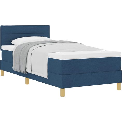 Maison Exclusive - Boxspringbett mit Kissen mit Kopfteil Blau 100