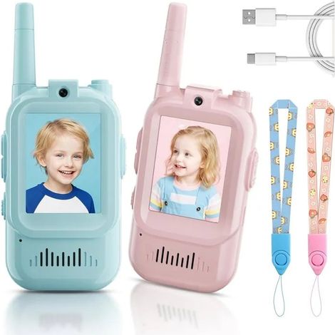 Talkie-walkie vidéo rechargeable pour enfants, jouet extérieur garçon fille 3 à 12 ans, cadeau anniversaire (1/5)