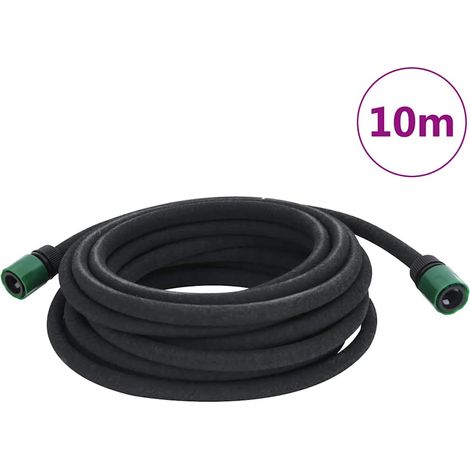 Garden Soaker Hose Black 0.6" 10 m Rubber vidaXL