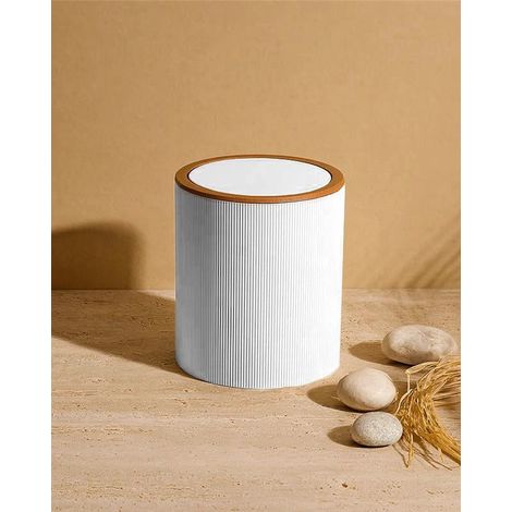 Pattumiera 5L in plastica bianco London (1/2)